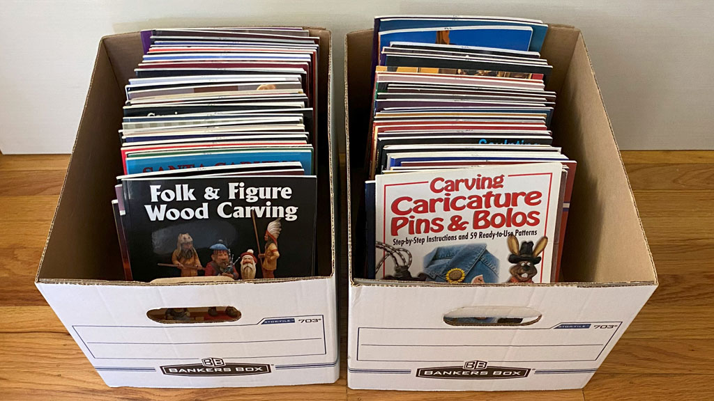 Two boxes of books were donated by the family of Charles Fee in 2025, which helped to establish the club's woodcarving library.