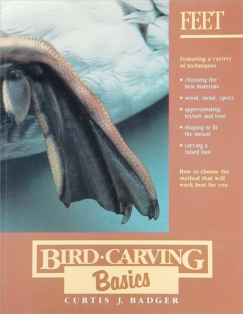 An image of a woodcarving book cover: Bird-Carving Basics: Feet by Curtis J. Badger