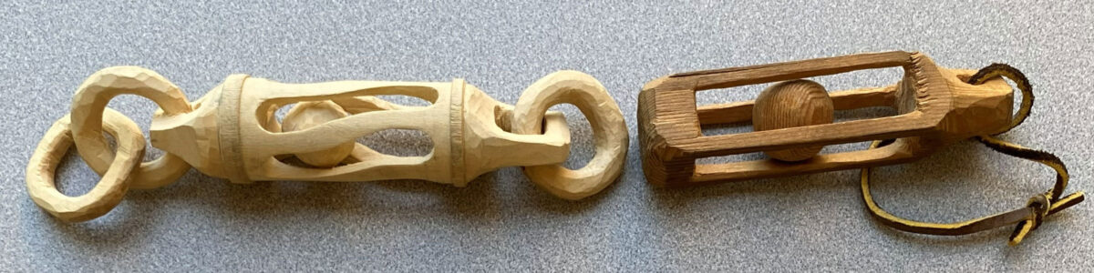 2026-03-09 Whittling Ball in a Cage woodcarving project