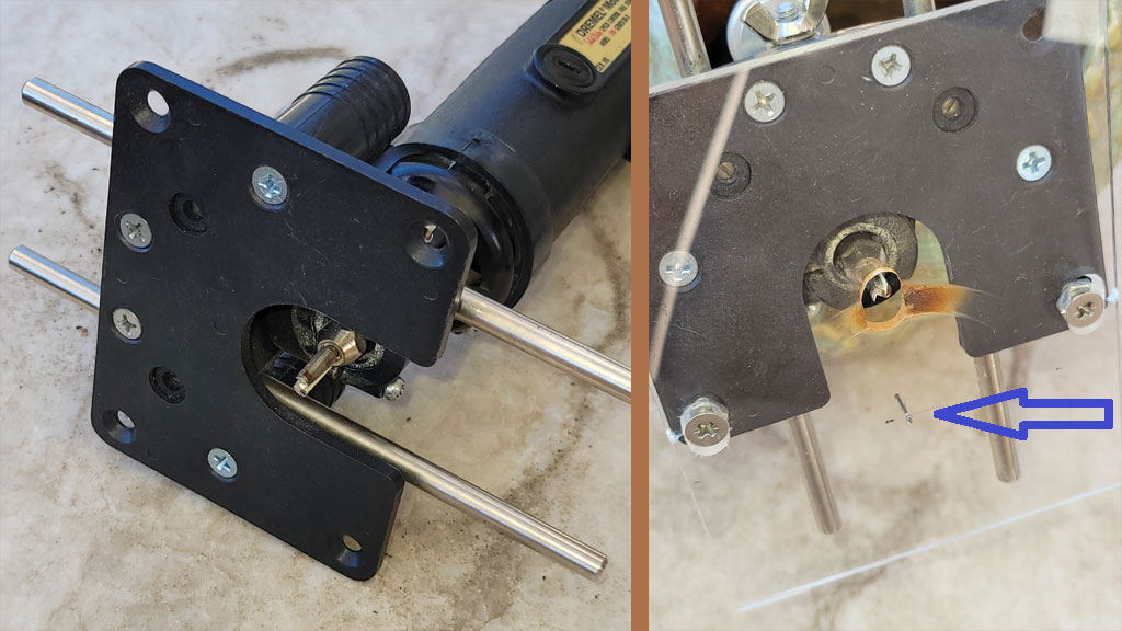 A Dremel router was used to carve a recess in a coaster