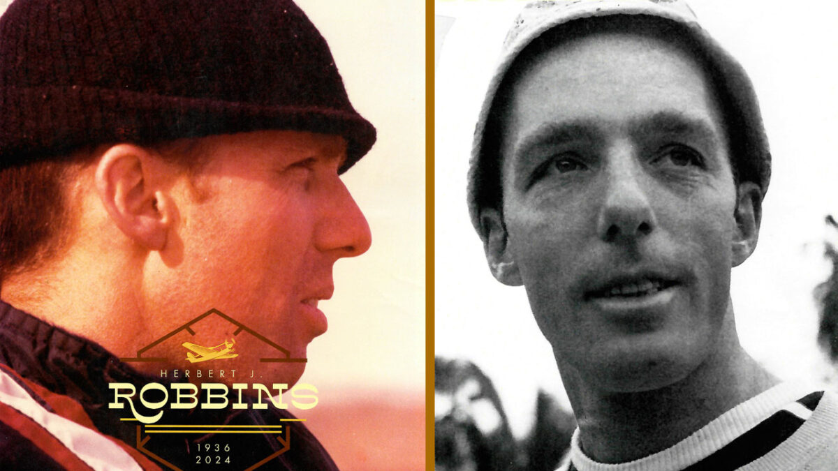 Two photos of Herbert J. Robbins. 1936-2024.