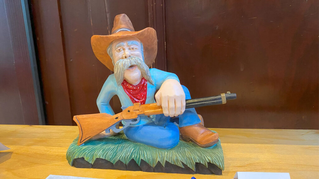 Carved from basswood. Started in a class with Dave Stetson in 1998, placed on a shelf for a long time and finished September 2025.