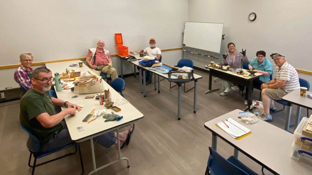 Members of the Santa Clara Valley Carvers at the Adult Recreation Center, Los Gatos, CA.