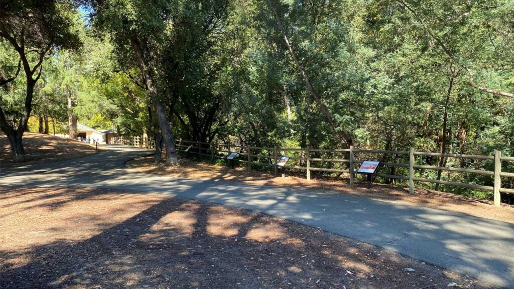A walkway at Meadow Park, Los Gatos, CA.