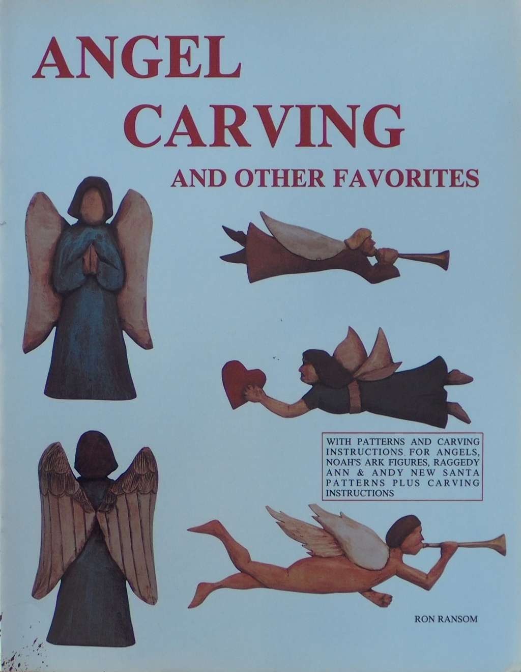 An image of a woodcarving book cover: Angel Carving and Other Favorites by Ron Ransom