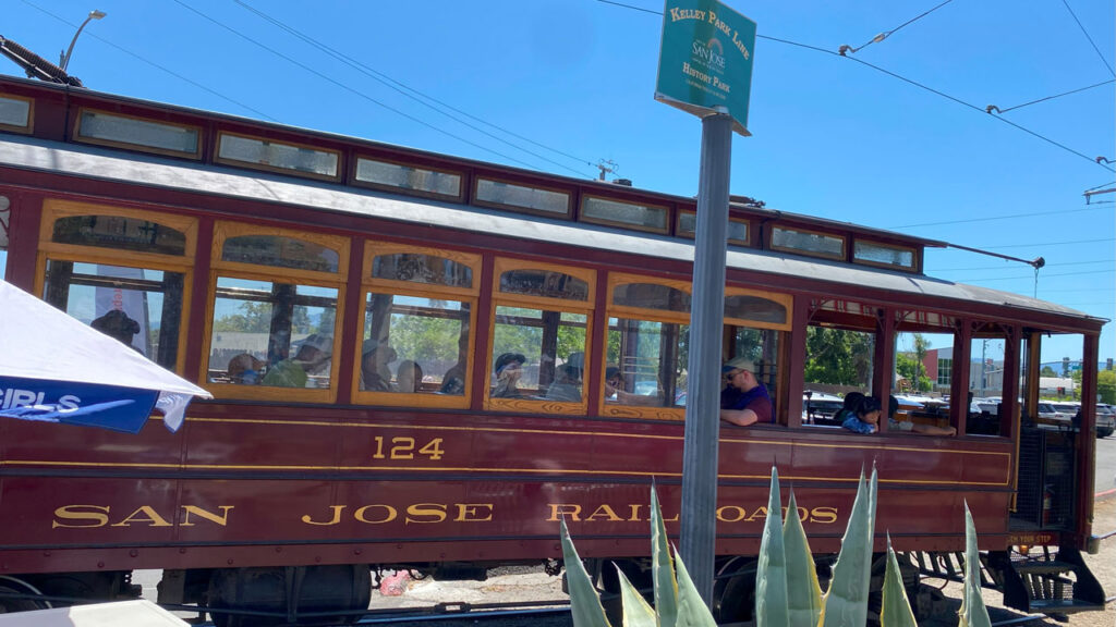 San Jose Railroads' historic streetcar number 124, History Park, San Jose, CA