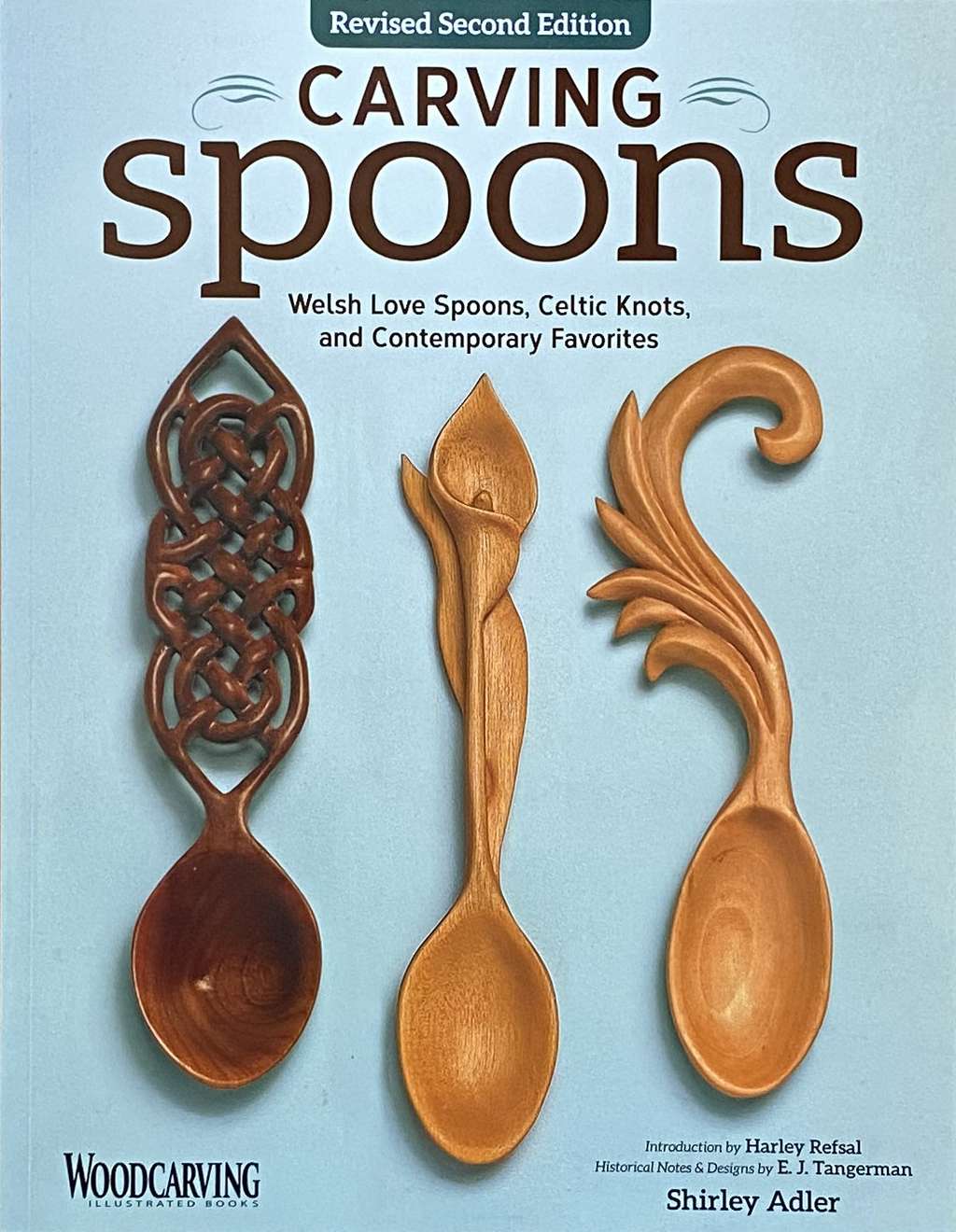 An image of a woodcarving book cover: Carving Spoons, 2d Edition by Shirley Adler