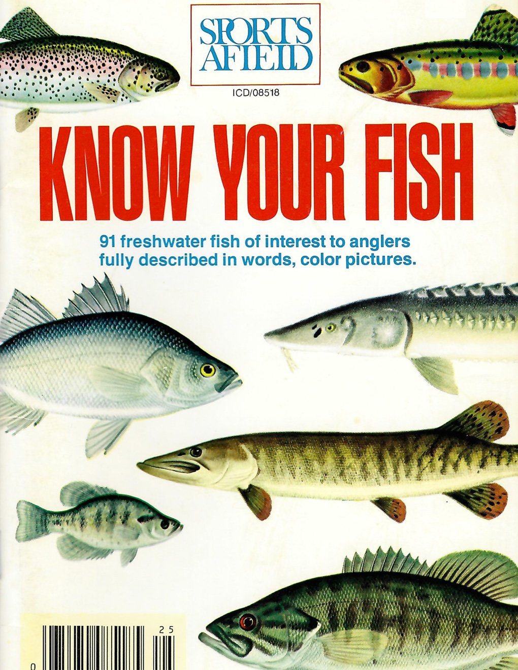 An image of a drawing book cover: Know Your Fish by Sports Afield; 1980, 56p