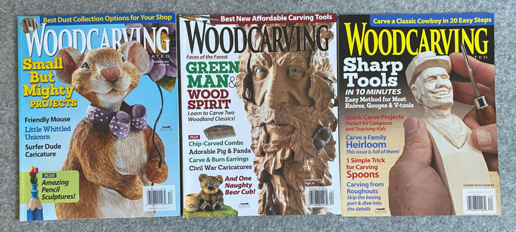 Woodcarving Illustrated magazine covers